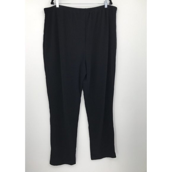 Susan Graver Essentials Lustra Knit Tall Skinny Casual Pull-On Pants Black 3XT - Picture 4 of 6